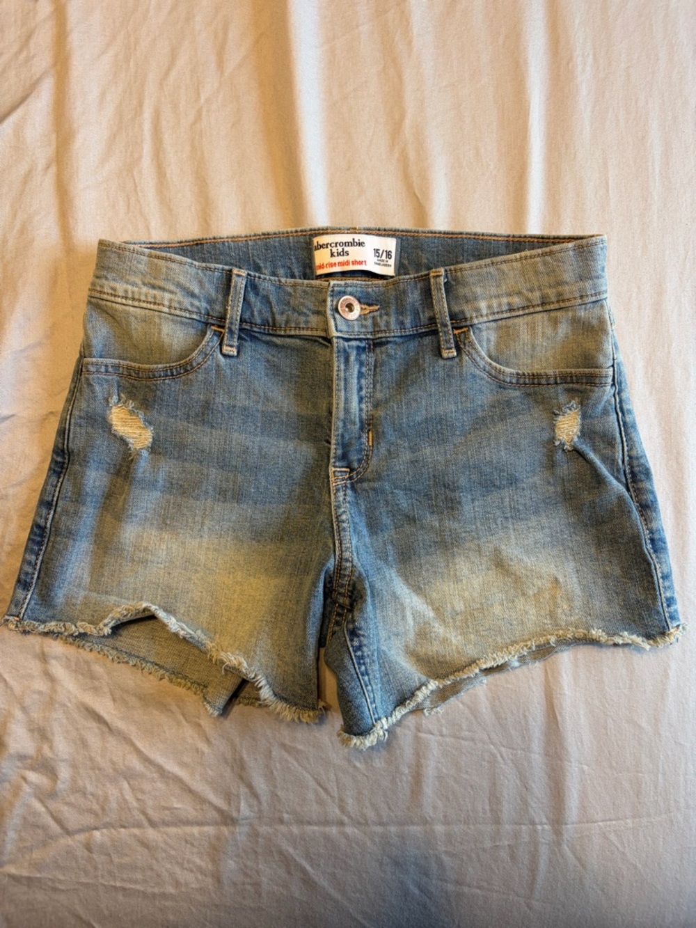 abercrombie kids 15/16 mid rise midi short
